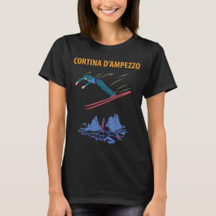 Cortina d'Ampezzo Italië Retro Reis T-Shirt