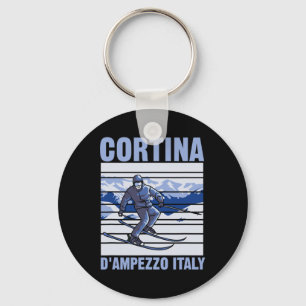 Cortina D'ampezzo Italië Skiën Sleutelhanger