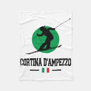 Cortina D'Ampezzo Italië Skigebied Alpen Italiaans Fleece Deken
