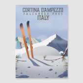 Cortina d'Ampezzo Italy Ski poster Art Print (Voorkant)
