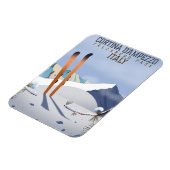 Cortina d'Ampezzo Italy Ski poster Art Print Magneet (Linkerzijde)