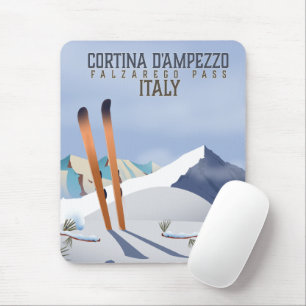 Cortina d'Ampezzo Italy Ski poster Art Print Muismat