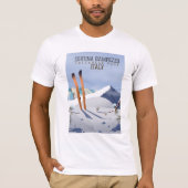 Cortina d'Ampezzo Italy Ski poster Art Print T-shirt (Voorkant)