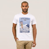 Cortina d'Ampezzo Italy Ski poster Art Print T-shirt (Voorkant volledig)