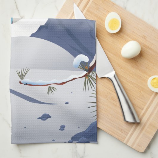 Cortina d'Ampezzo Italy Ski poster Art Print Theedoek (Quarter Fold)