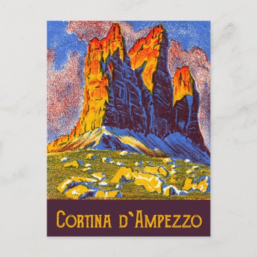 Cortina d'Ampezzo Mountains, Italië Briefkaart (Voorkant)