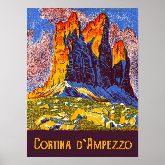 Cortina d'Ampezzo, Mountains, Italië Poster (Voorkant)