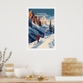 Cortina d'Ampezzo Reisposter - Italië 1 Poster (Keuken)