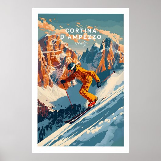 Cortina dampezzo Ski Poster 1 (Voorkant)