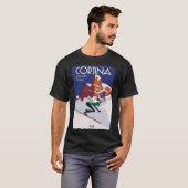 Cortina D'Ampezzo Ski Poster T-shirt (Voorkant volledig)