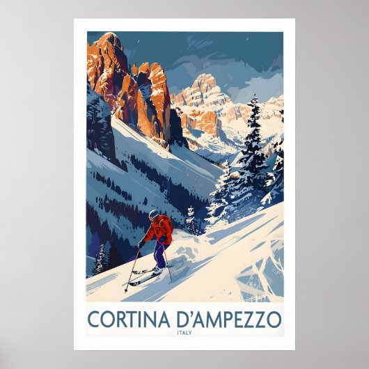 Cortina dampezzo Ski Print - Italië 1 (Voorkant)