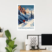 Cortina dampezzo Ski Print - Italië 1 (Thuiskantoor)