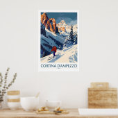Cortina dampezzo Ski Print - Italië 1 (Keuken)