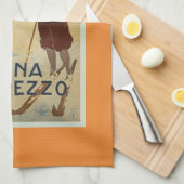 Cortina D'Ampezzo Skiing Poster Theedoek (Quarter Fold)