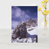 Cortina D'ampezzo Winter Holiday Card Kaart (Gele Bloem)