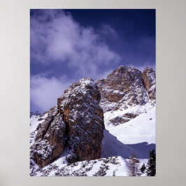 Cortina D'ampezzo Winter Holiday Card Poster