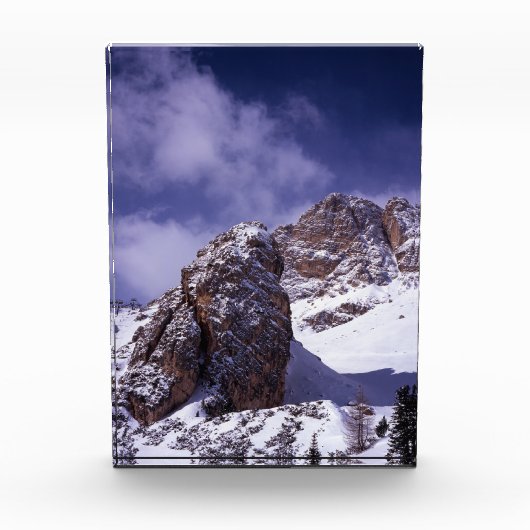 Cortina D'ampezzo Winter Holiday Card Poster Fotoblokken (Voorkant)
