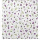 Cortina de ducha Violetas y flores silvestres Douchegordijn (Voorkant)