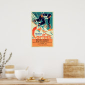 CORTINA Dolomiten Winter Sports SKI & SUN Italy Poster (Keuken)