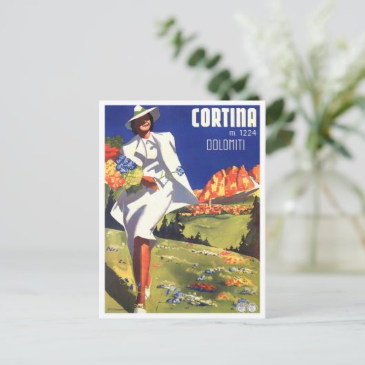 Cortina Dolomites Italië vintonijnreizen Briefkaart (Staand voorkant)