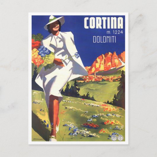 Cortina Dolomites Italië vintonijnreizen Briefkaart (Voorkant)