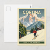  Cortina Italië Dolomieten Bergen Ski Briefkaart (Voorkant / Achterkant)
