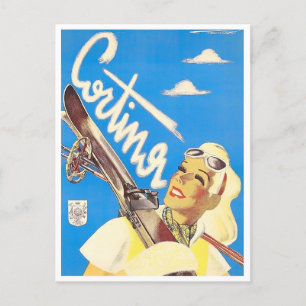 Cortina Italië — vintage-reis Briefkaart
