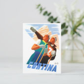 Cortina Italië — vintage-reis Briefkaart (Staand voorkant)