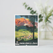 Cortina Italië — vintage-reis Briefkaart (Staand voorkant)