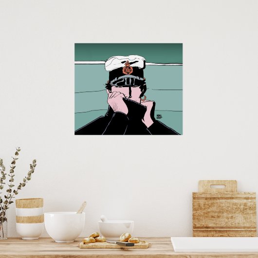 Corto Maltese in a sweater Poster (Keuken)