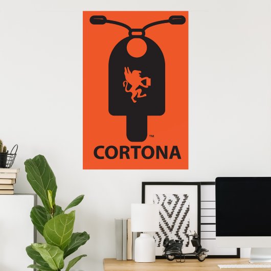 Cortona Scooter-Poster Poster (Thuiskantoor)