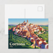 Cortona, Toscane, Italië Briefkaart (Voorkant / Achterkant)