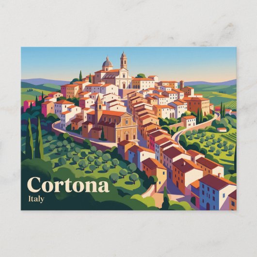 Cortona, Toscane, Italië Briefkaart (Voorkant)