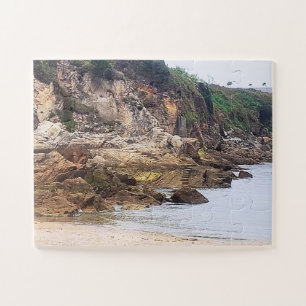 Coruna, Spanje Kliffen bij de kust dementie Legpuzzel