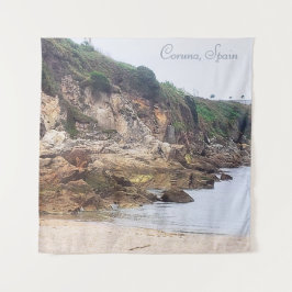 Coruna, Spanje | Ocean Uitzicht met Schilderachtig Wandkleed