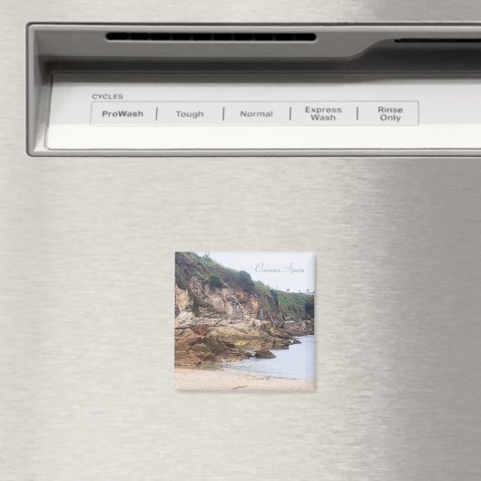 Coruna, Spanje | Sandy Bay Ocean Inlet Magneet (Insitu (Vaatwasser))