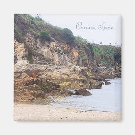 Coruna, Spanje | Sandy Bay Ocean Inlet Magneet