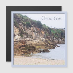 Coruna, Spanje   Sandy Bay Ocean Inlet Magnet Kaar
