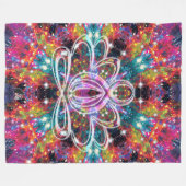 Coruscatie Zen Lotus Fleece Deken (Voorkant (Horizontaal))