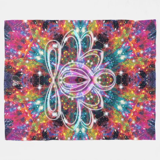 Coruscatie Zen Lotus Fleece Deken (Voorkant (Horizontaal))