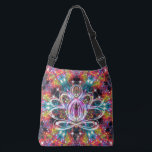 Coruscation Zen Lotus Crossbody Tas<br><div class="desc">In a stellar kaleidoscope the spirit of the Zen Lotus centers its energy. Center your energy and become as one with this cosmic tote of the new age. Pack your bag with your mat and block and blanket and head for the ashram to do your practice. Perfect for all your...</div>
