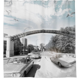 Corvair Avenue Shower Curtain Douchegordijn