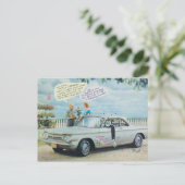 Corvair Cartoon Briefkaart van Bard Beach (Staand voorkant)