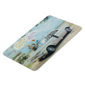 Corvair Cartoon koelkast Magnet tegen Bard Beach Magneet (Linkerzijde)