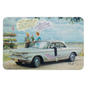 Corvair Cartoon koelkast Magnet tegen Bard Beach Magneet (Horizontaal)