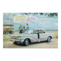 Corvair Cartoon Poster van Bard Beach