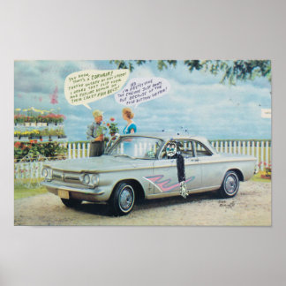Corvair Cartoon Poster van Bard Beach