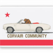 Corvair Community California LM Convertible Sticker (Voorkant)