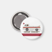 Corvair Community California Rampy Flag Magneet (Voorkant / Achterkant)