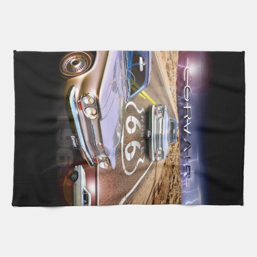 Corvair Kitchen Towel-Route 66 Theedoek